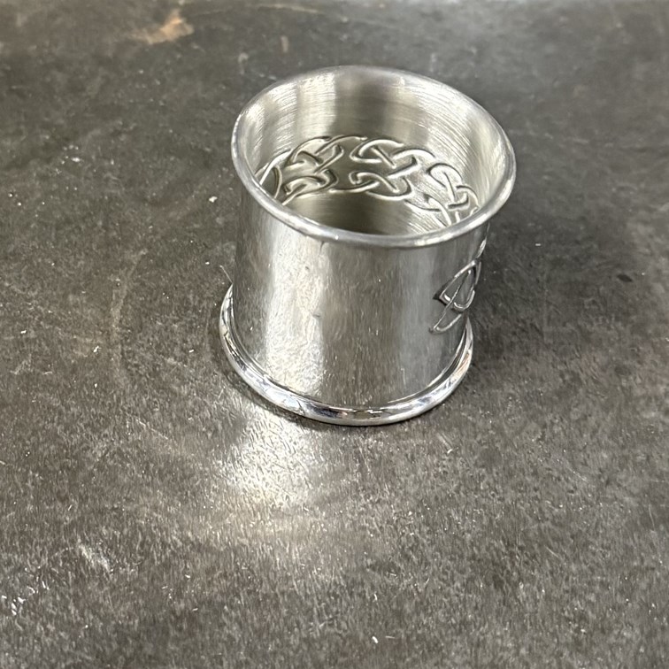 Embossed Celtic Pewter Napkin Ring Embossed Celtic Pewter Napkin Ring
