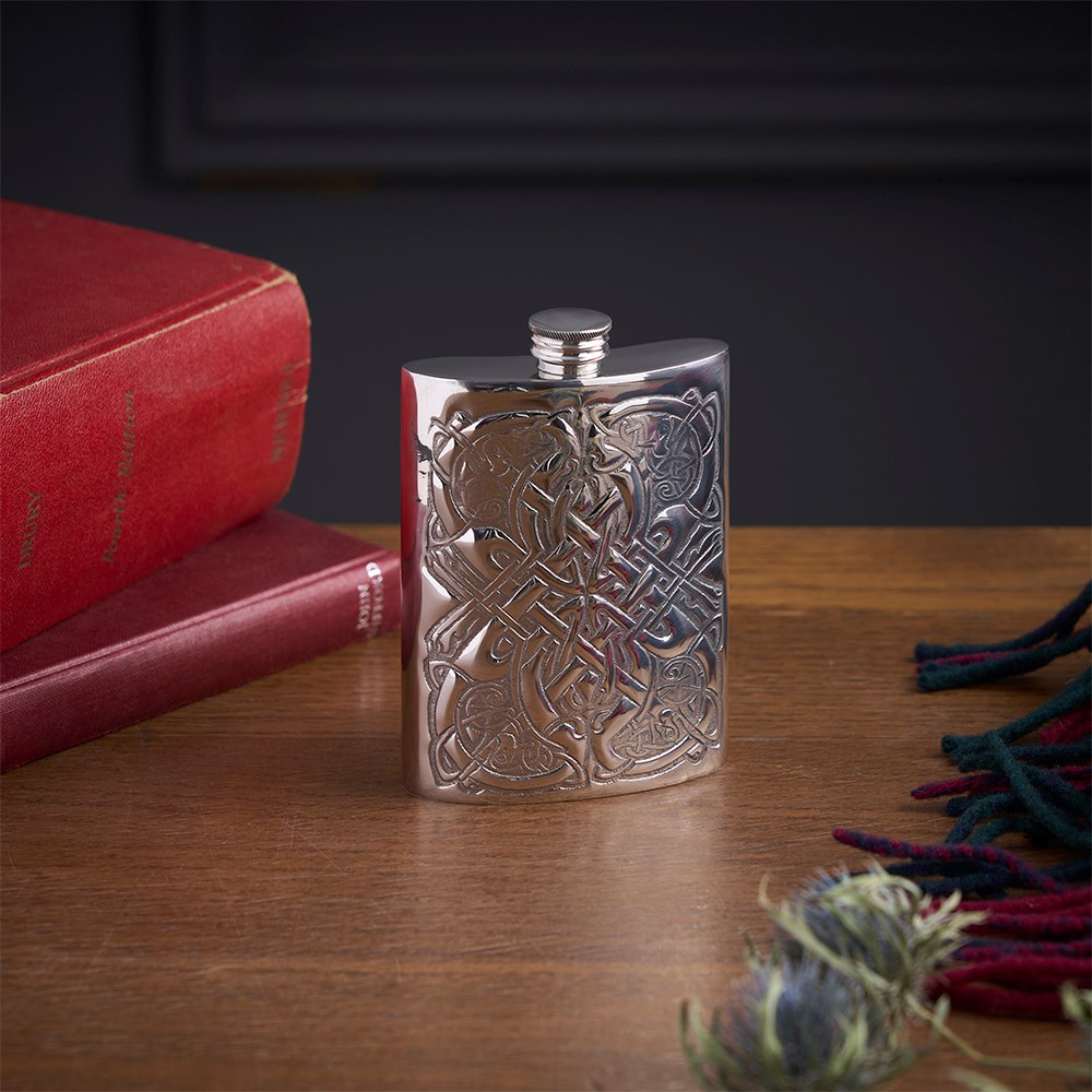 Deep Embossed 6oz Celtic Pattern Flask Deep Embossed 6oz Celtic Pattern Flask