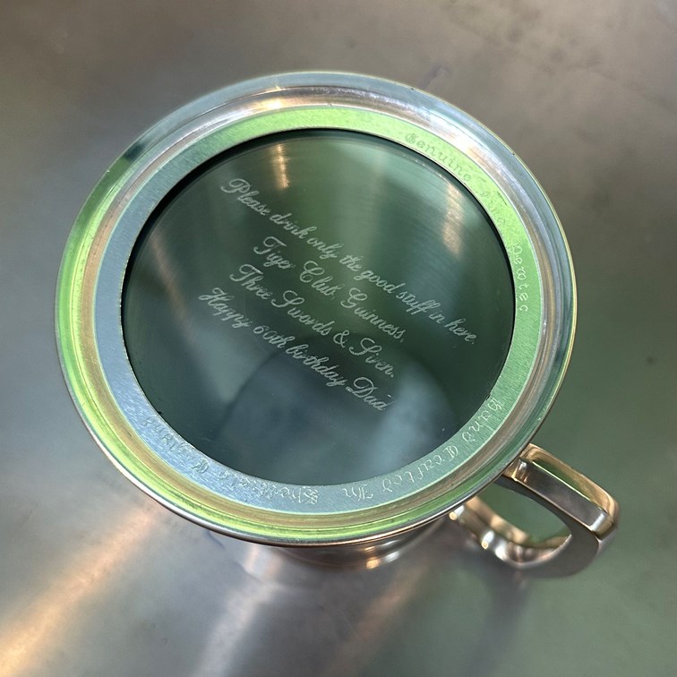 Standard Lined Glass Base One Pint Pewter Tankard Standard Lined Glass Base One Pint Pewter Tankard