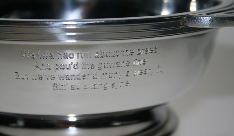 Commemorative Engraved Burns Quaich Burns Special Quaich