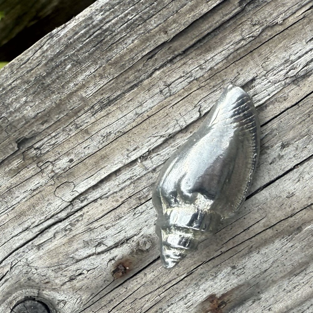 Cast Pewter Small Sea Snail Ornament Cast Pewter Small Sea Snail Ornament