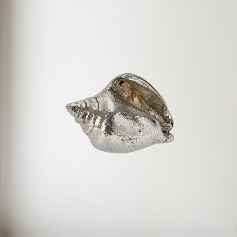 Cast Pewter Large Sea Snail Ornament Cast Pewter Large Sea Snail Ornament