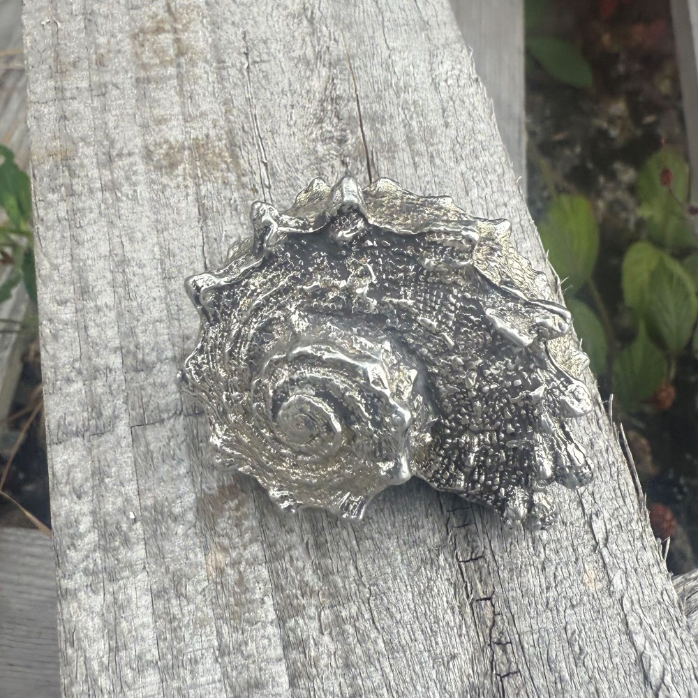 Cast Pewter Spikey Shell Ornament
