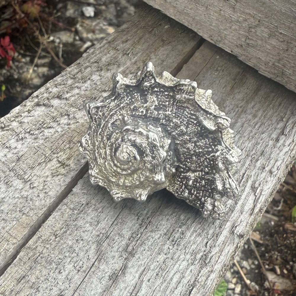 Cast Pewter Spikey Shell Ornament Cast Pewter Spikey Shell Ornament