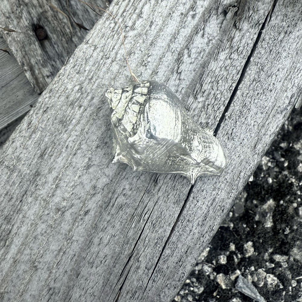 Cast Pewter Spikey Sea Snail Ornament Cast Pewter Spikey Sea Snail Ornament