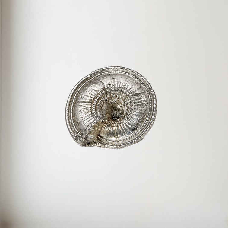 Cast Pewter Large Flat Spiral Ornament Cast Pewter Large Flat Spiral Ornament