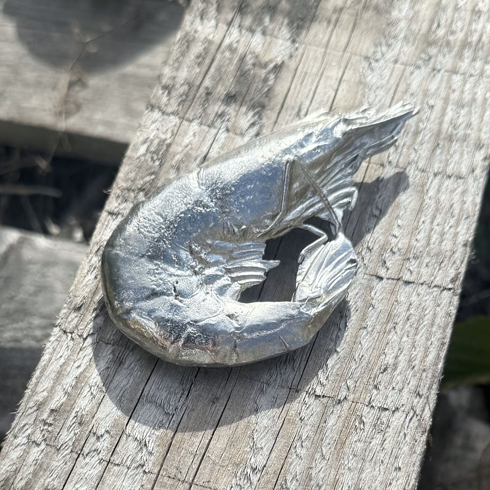 Cast Pewter Crevette Ornament