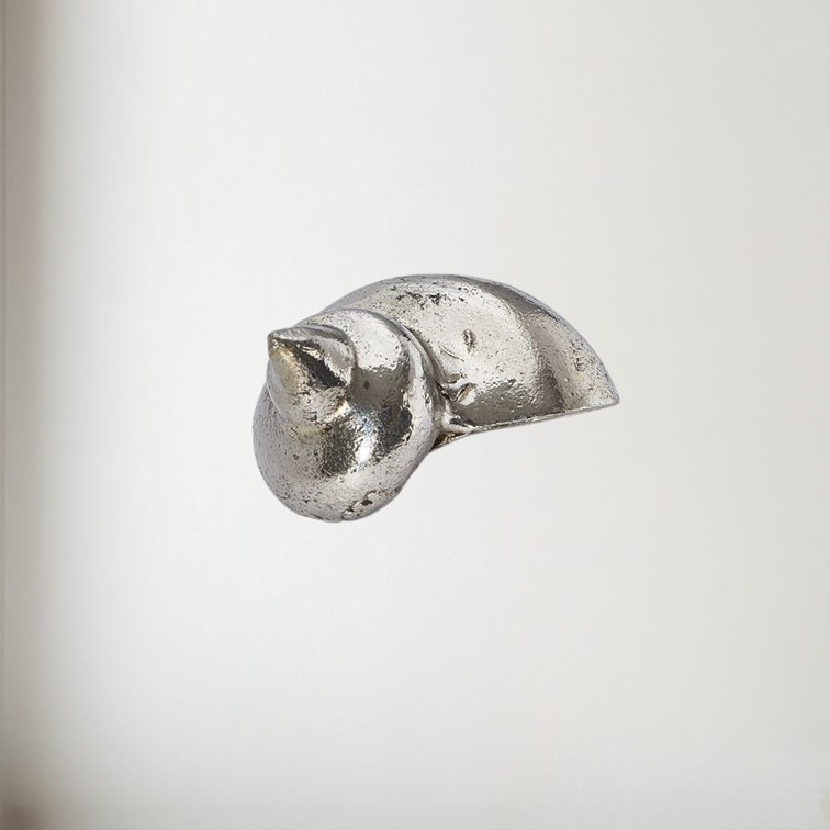 Cast Pewter Large Spiral Shell Ornament