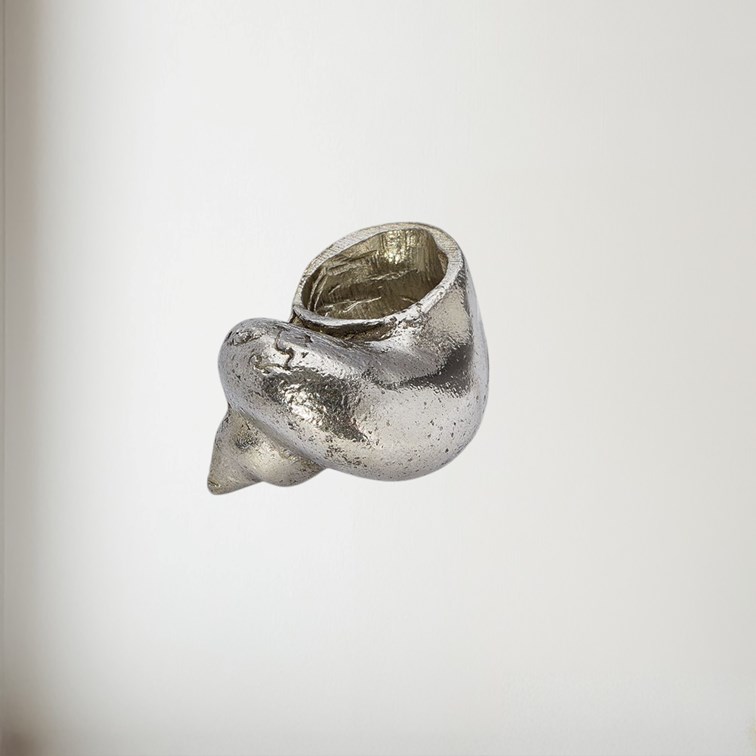 Cast Pewter Large Spiral Shell Ornament Cast Pewter Large Spiral Shell Ornament