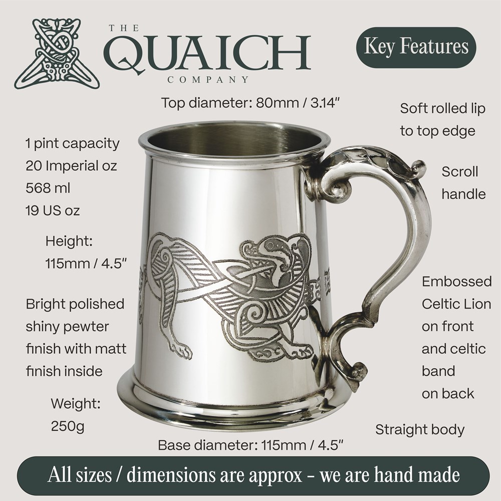 Celtic Lion Pewter Tankard Celtic Lion Pewter Tankard