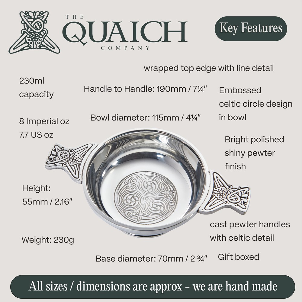 Kells Large Pewter Quaich