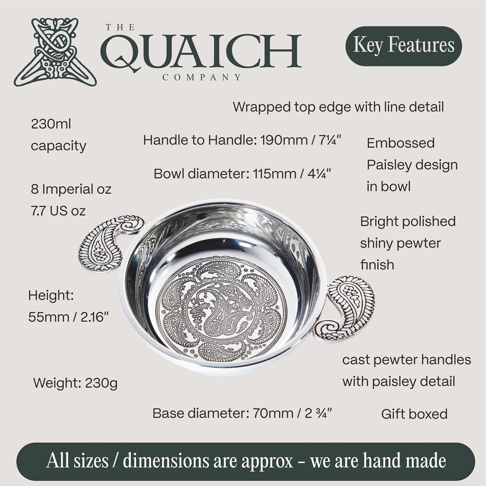 Paisley Pewter Large Quiach