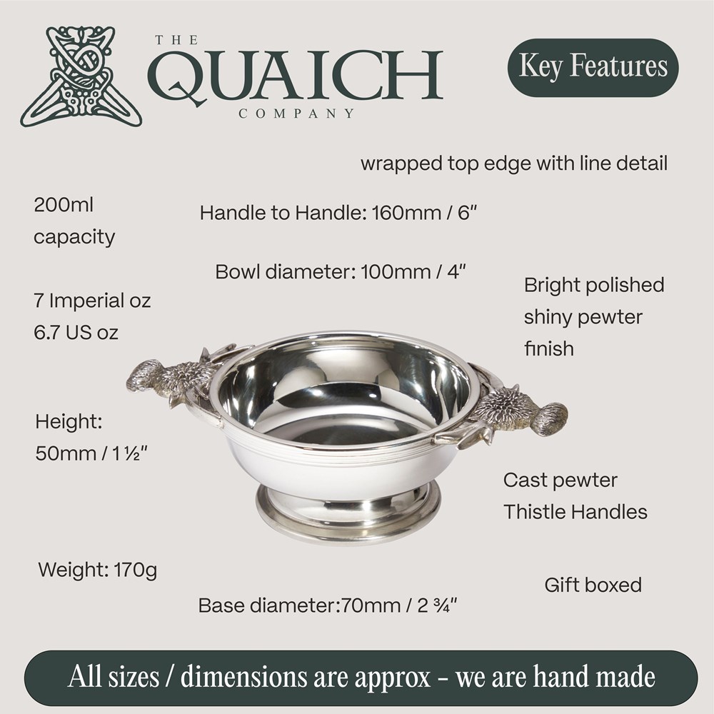 Thistle Handle Medium Quaich Thistle Handle Medium Quaich