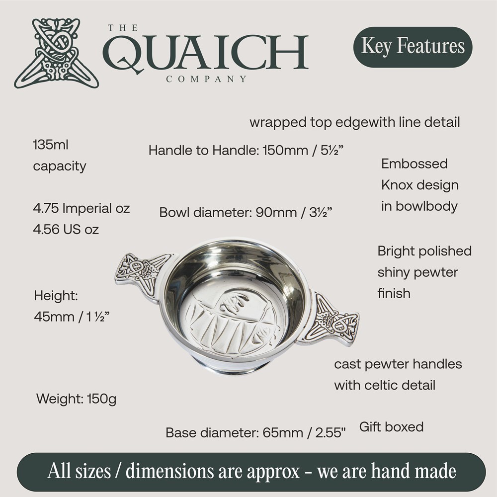 Knox Standard Pewter Quaich