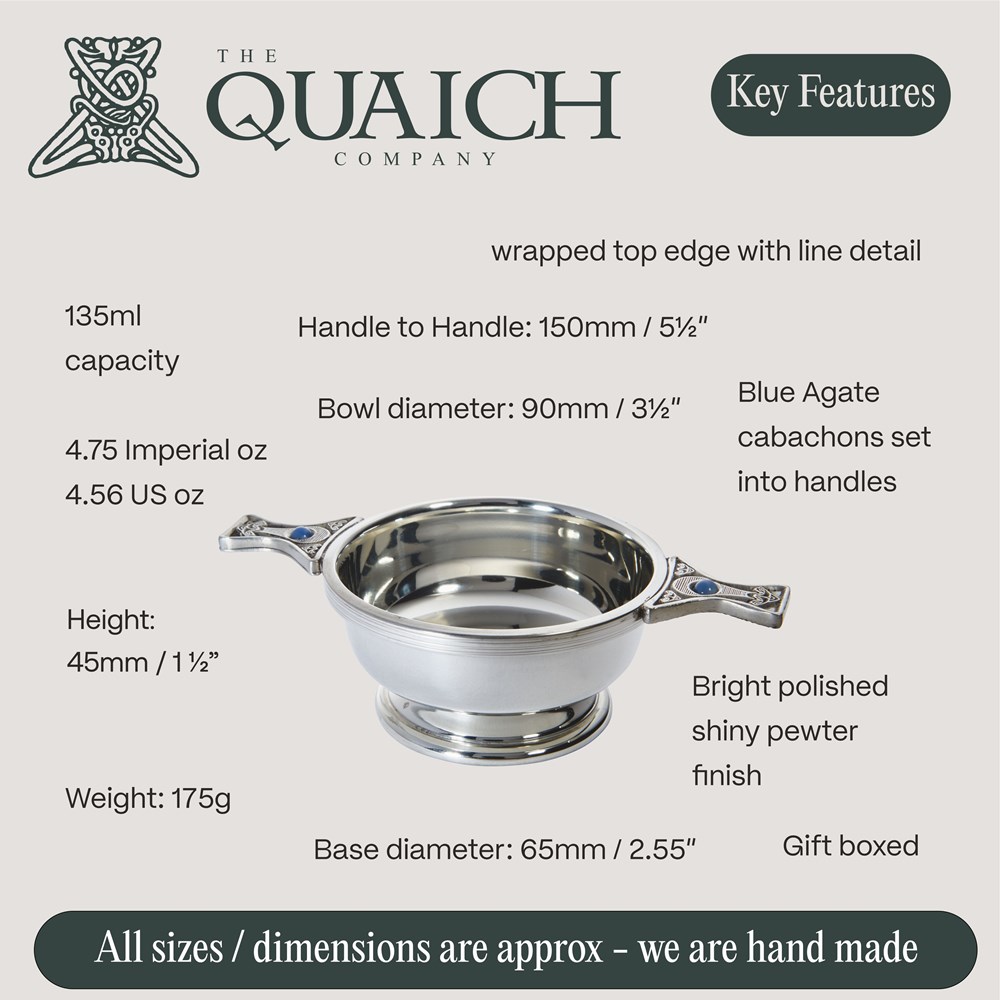 Gem Handle Standard Pewter Quaich Gem Handle Standard Pewter Quaich