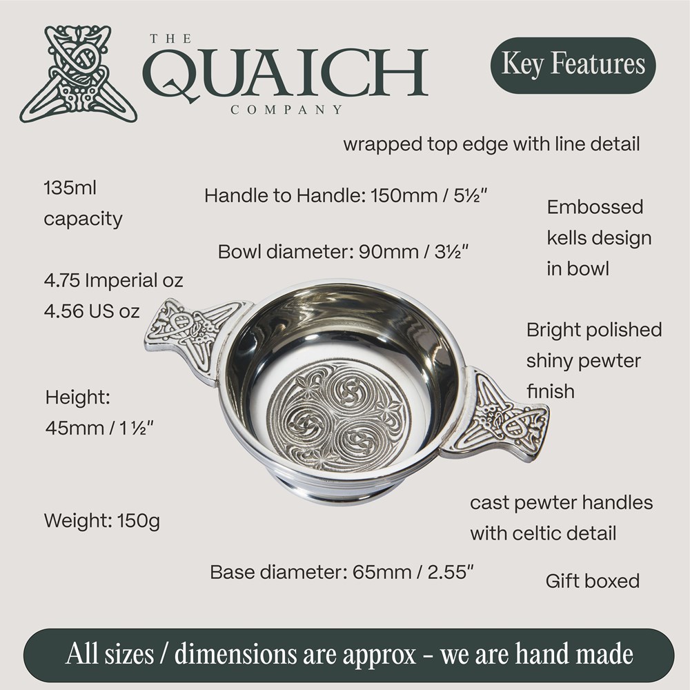 Kells Pewter Standard Quaich