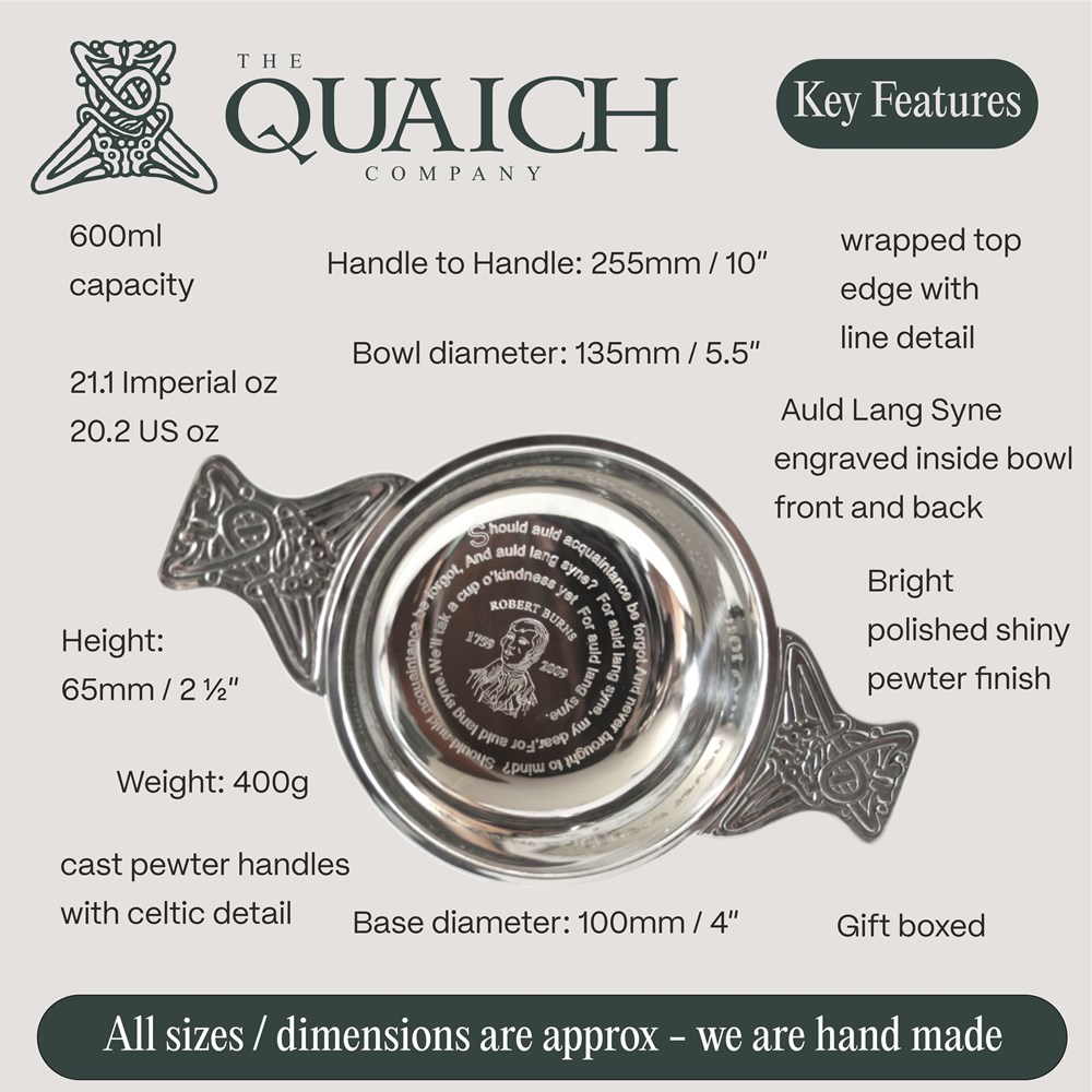 Commemorative Engraved Burns Quaich Commemorative Engraved Burns Quaich