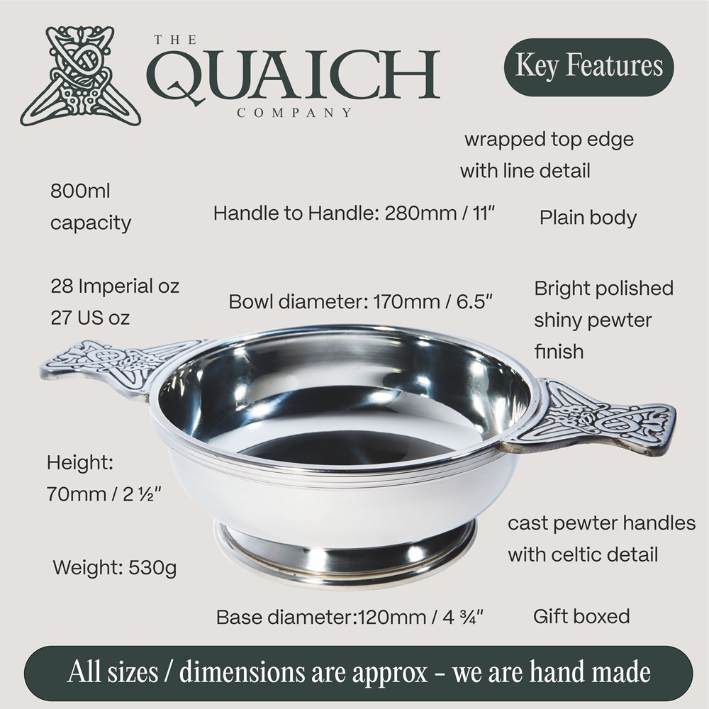 Extra Large Pewter Quaich