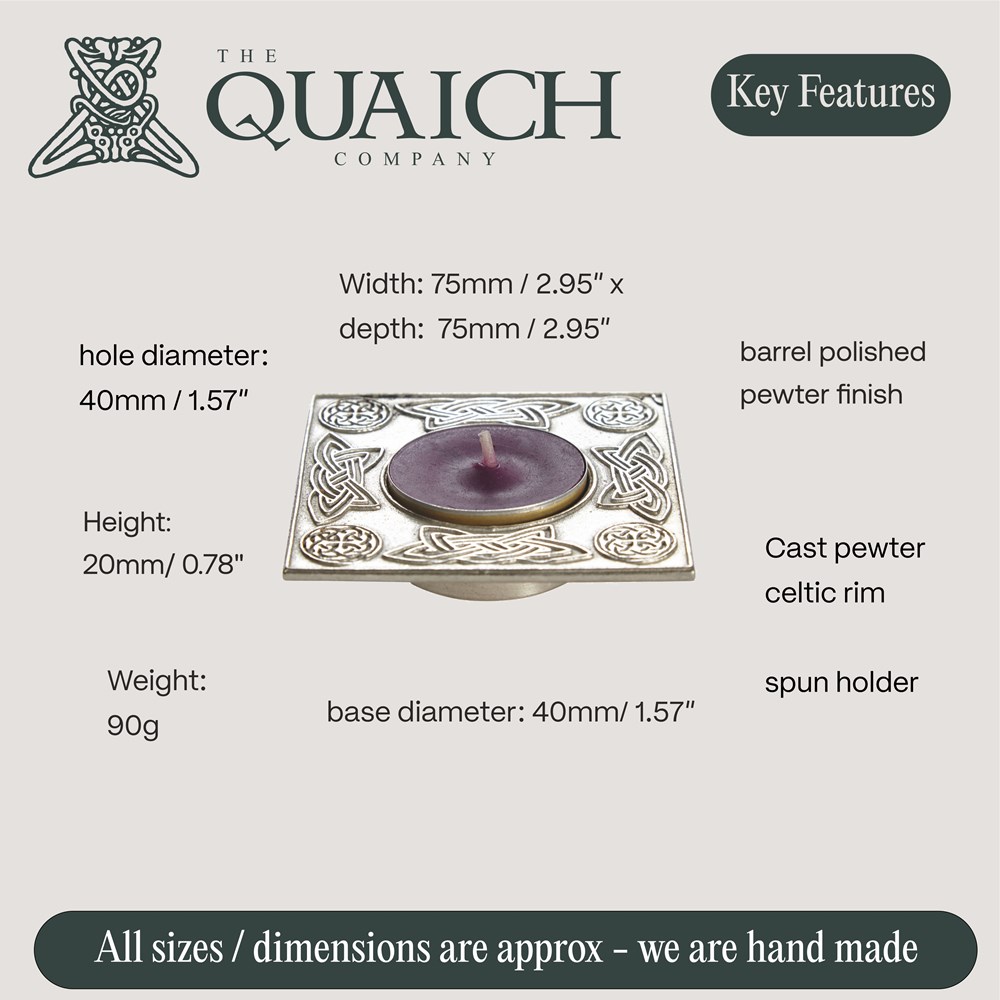 Square Celtic T-Lite Candle Holder Square Celtic T-Lite Candle Holder