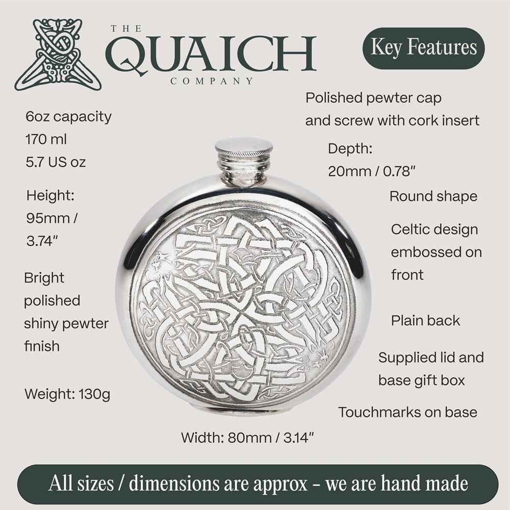 Round Celtic Circle Flask