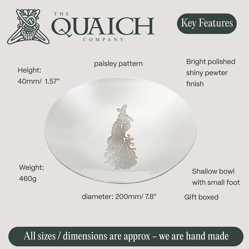 Paisley Pewter Bowl