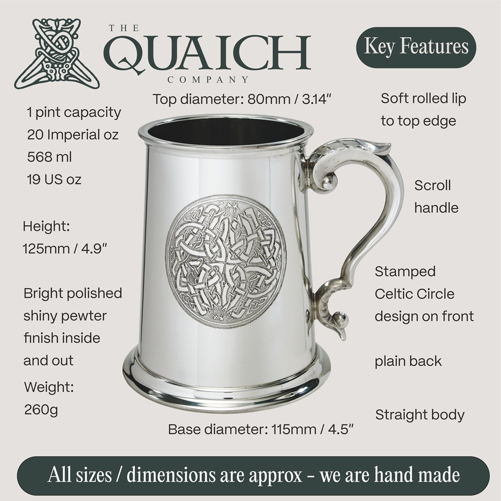 Celtic Circle Pewter Tankard Celtic Circle Pewter Tankard