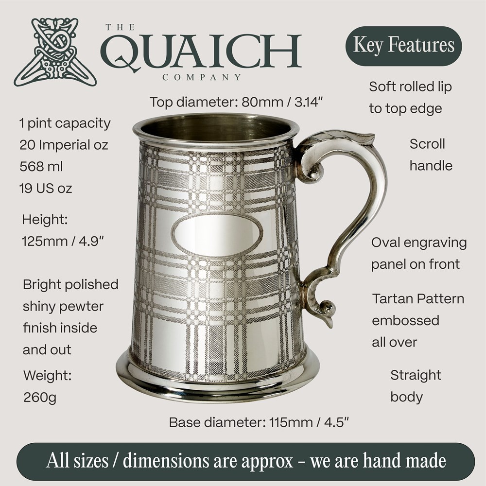 Tartan Pewter Tankard