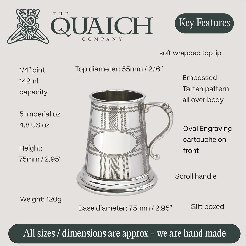 Tartan Pewter Baby Mug Tartan Pewter Baby Mug