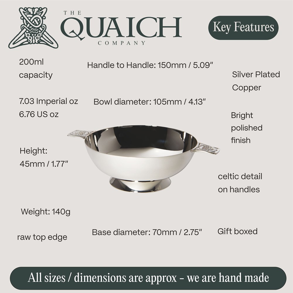 Silver Plated 4" Celtic Quaich Silver Plated 4" Celtic Quaich