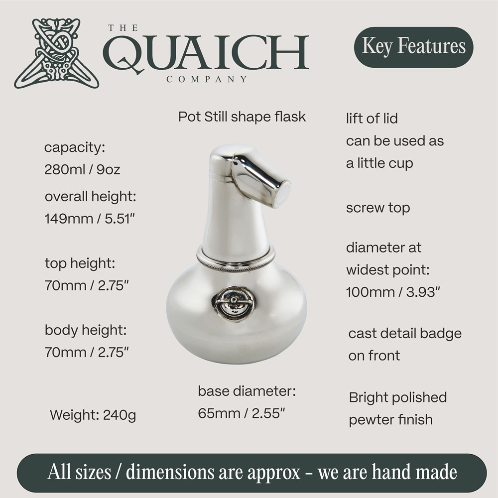Pewter Pot Still Large Flask
