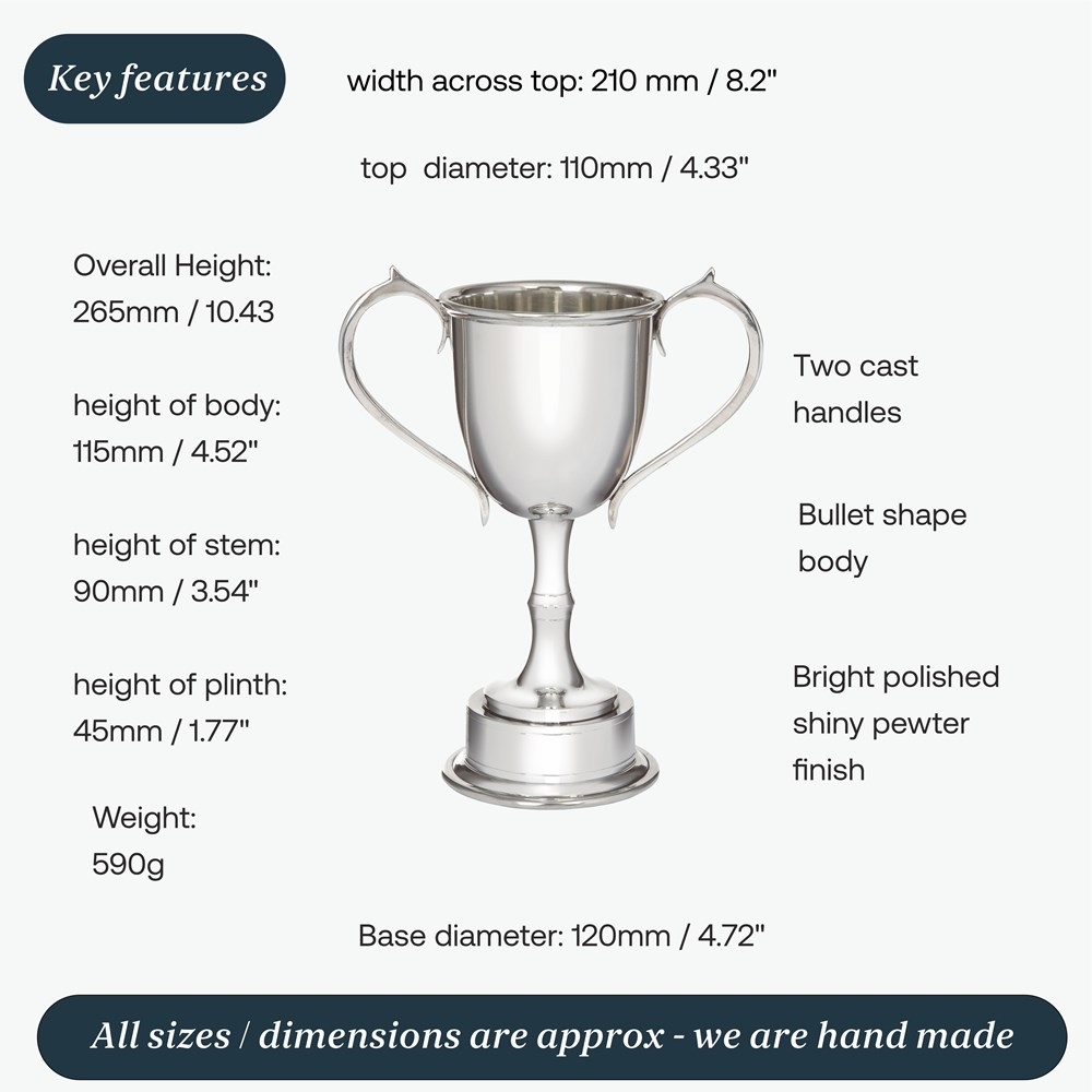 Large Pewter Bullet Trophy Large Pewter Bullet Trophy