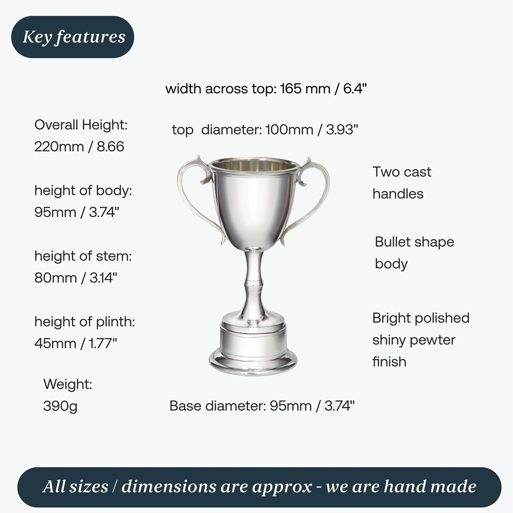 Medium Pewter Bullet Trophy Medium Pewter Bullet Trophy