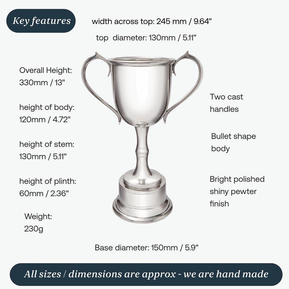 XXL Pewter Bullet Trophy XXL Pewter Bullet Trophy