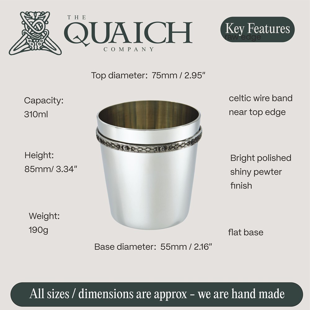 Celtic Band Pewter Tumbler Celtic Band Pewter Tumbler