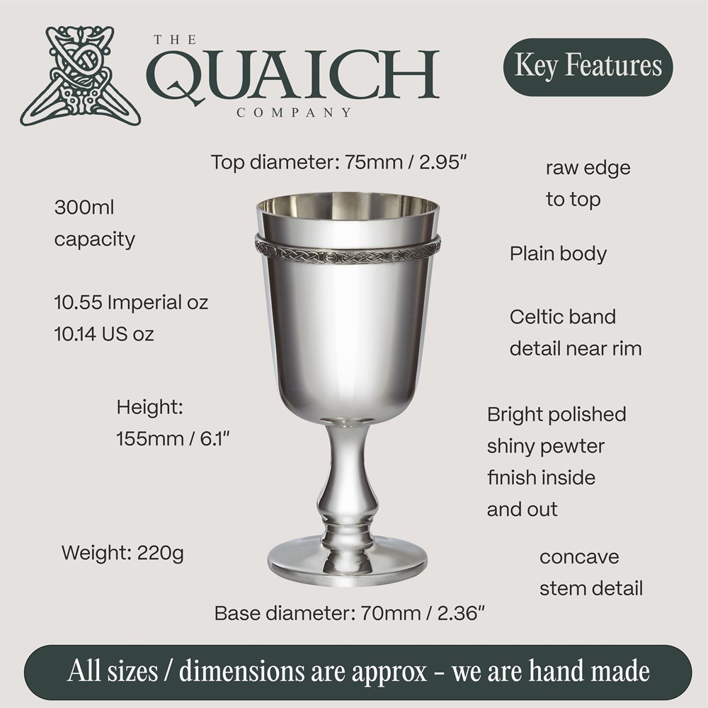 Celtic Band Pewter Goblet Celtic Band Pewter Goblet