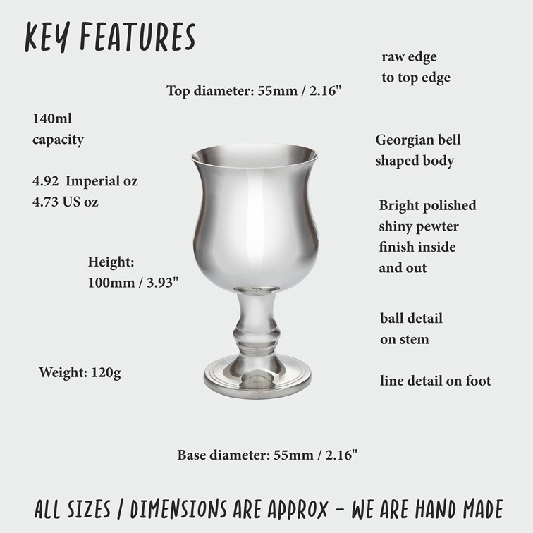 Tiny Georgian Pewter Goblet Tiny Georgian Pewter Goblet