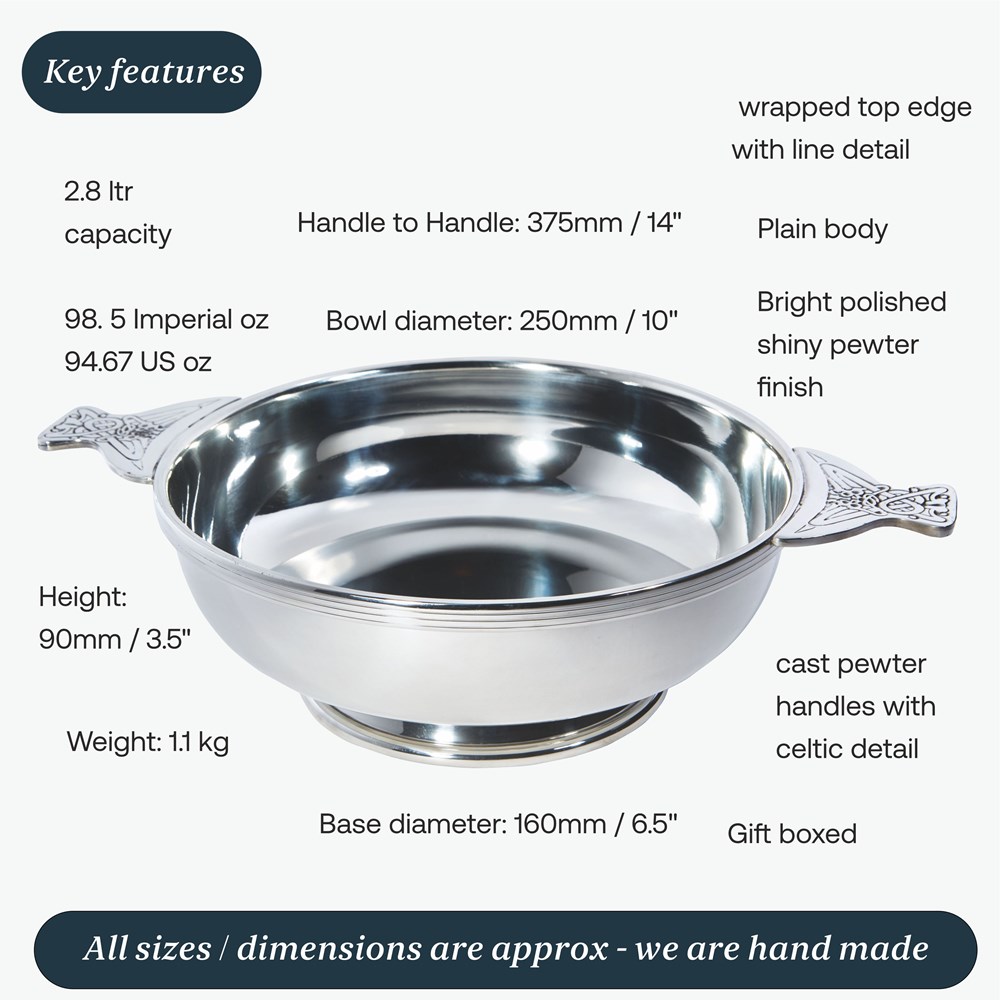 Ten Inch Pewter Quaich Ten Inch Pewter Quaich