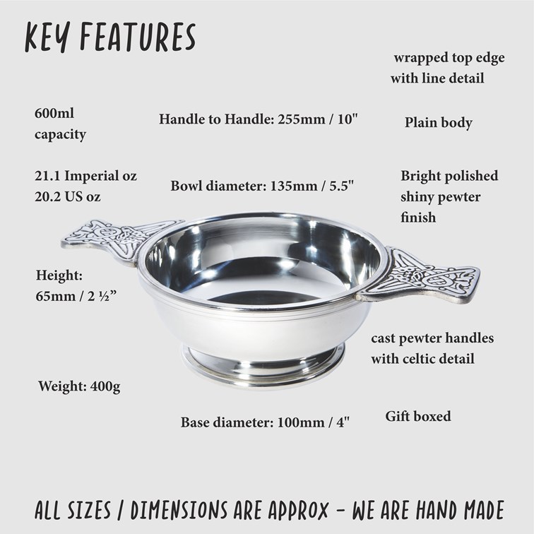 Large Plus Pewter Quaich Large Plus Pewter Quaich