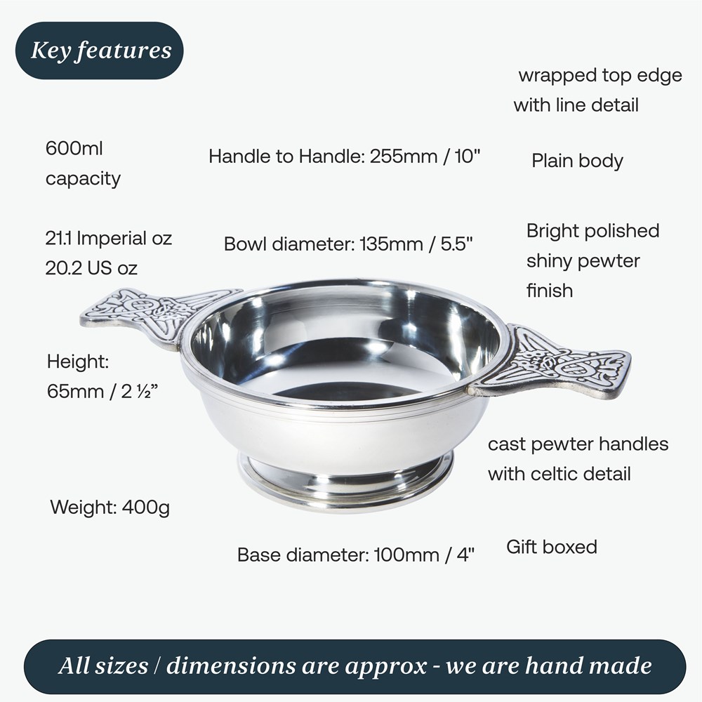 Large Plus Pewter Quaich Large Plus Pewter Quaich