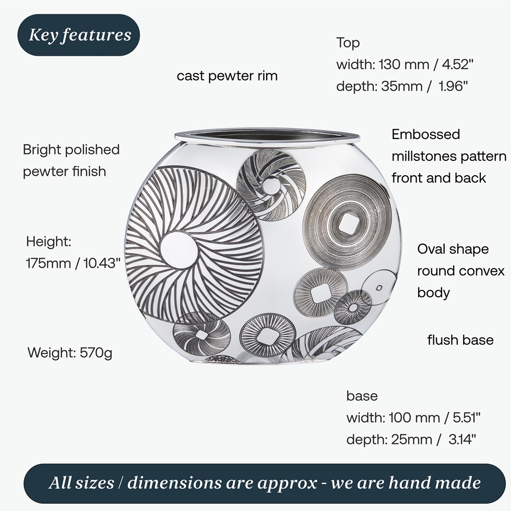 Millstones Large Round Vase Millstones Large Round Vase