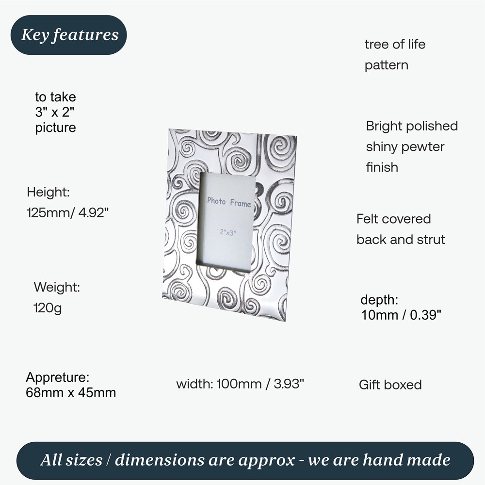 Tree Of Life 2"X3" Mini Picture Frame Tree Of Life 2"X3" Mini Picture Frame