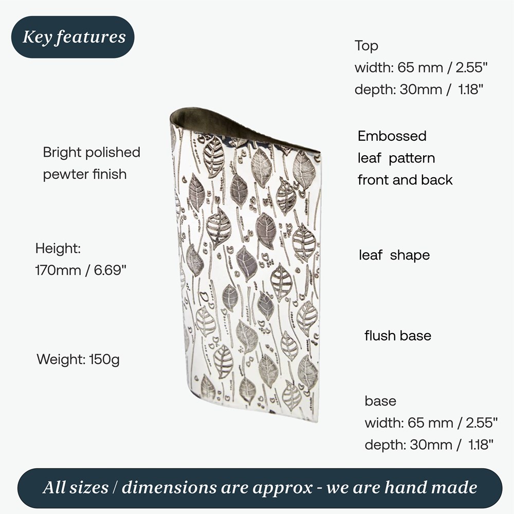 Leaf Pewter Budvase