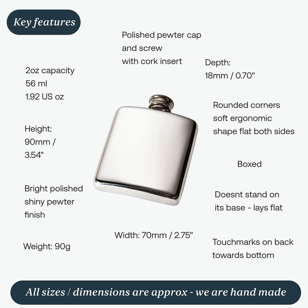 2oz Plain Pocket Flask 2oz Plain Pocket Flask