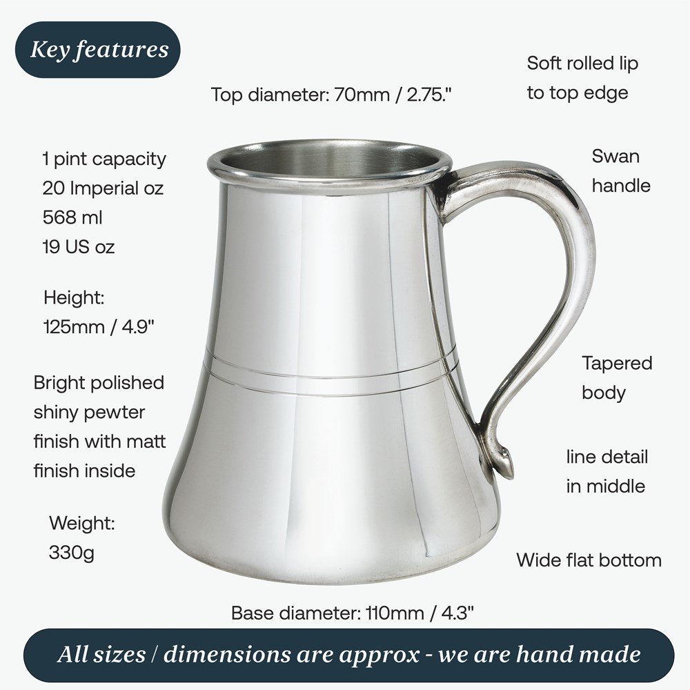 Ships One Pint Pewter Tankard Ships One Pint Pewter Tankard