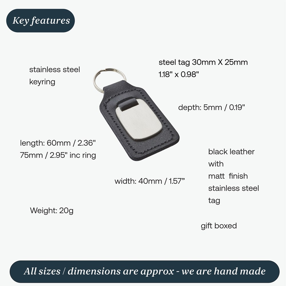 Leather And Stainless Steel Keyring
