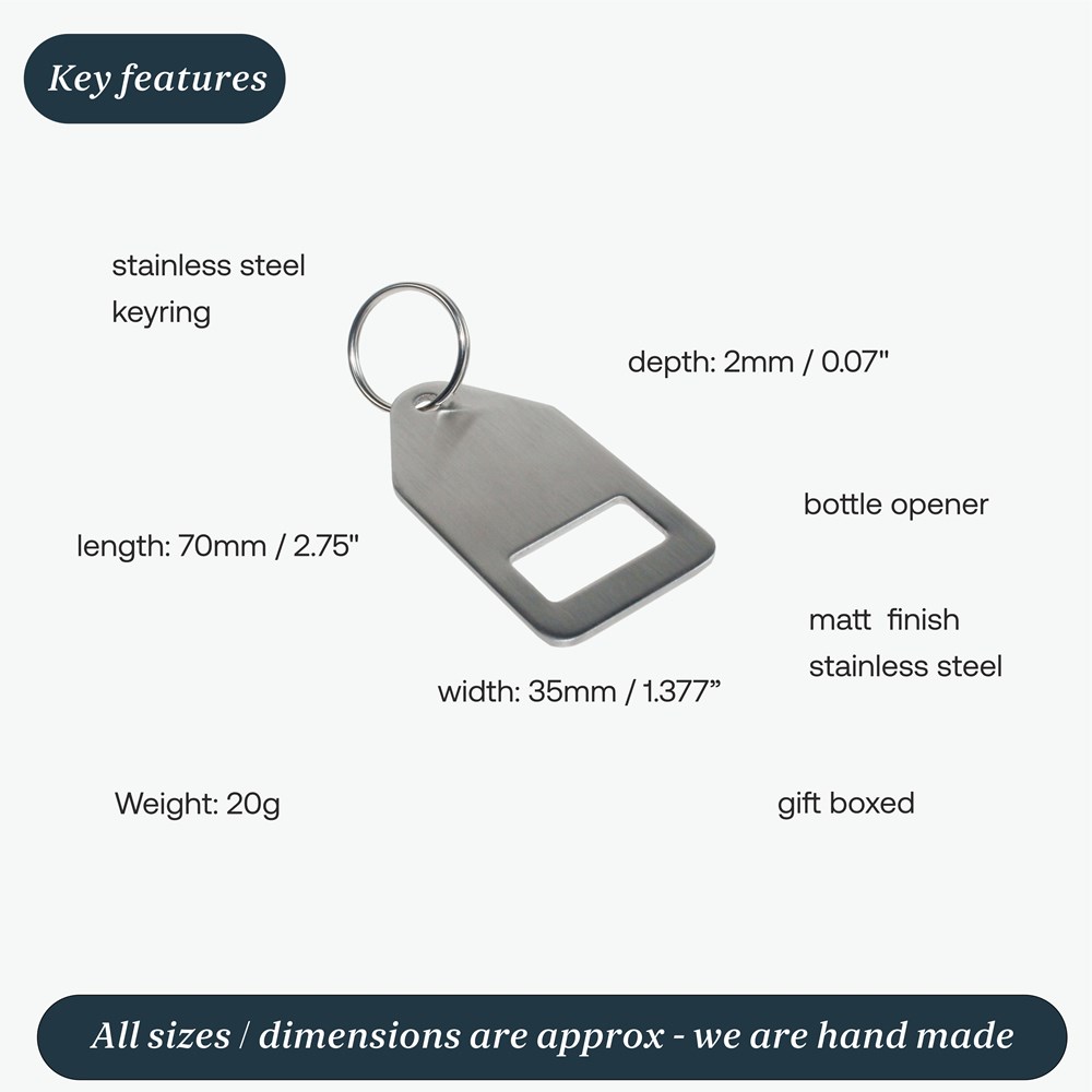 Stainless Steel Bottle Opener Keyring Stainless Steel Bottle Opener Keyring