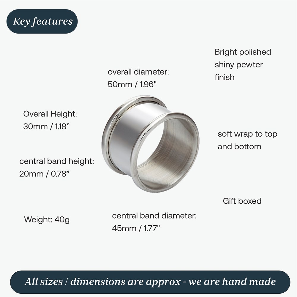 Round Pewter Napkin Ring Round Pewter Napkin Ring
