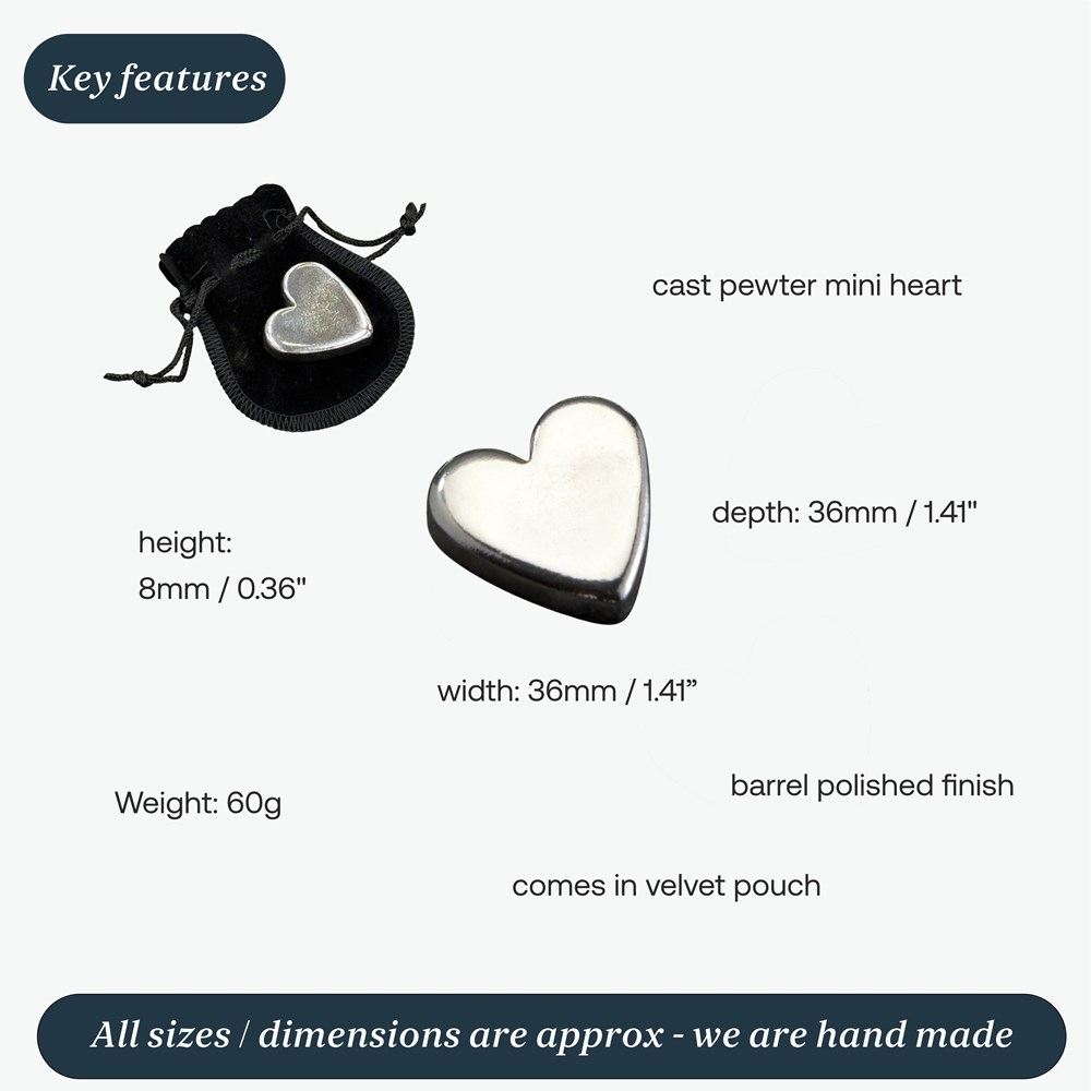 Small Cast Pewter Heart Small Cast Pewter Heart