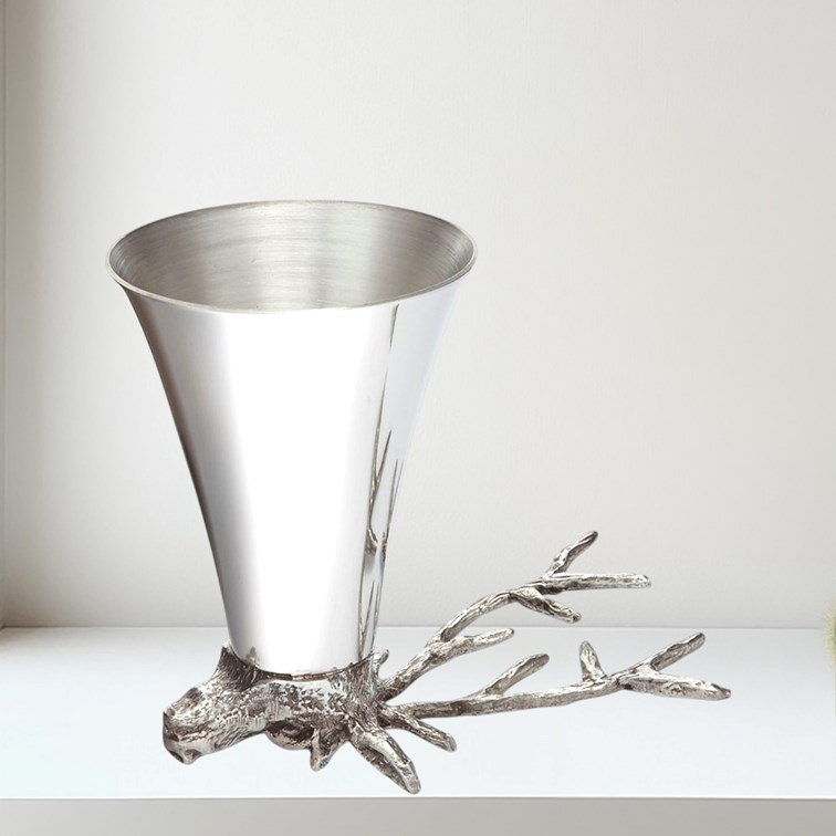 5oz Stag Head Pewter Jigger Cup 5oz Stag Head Pewter Jigger Cup
