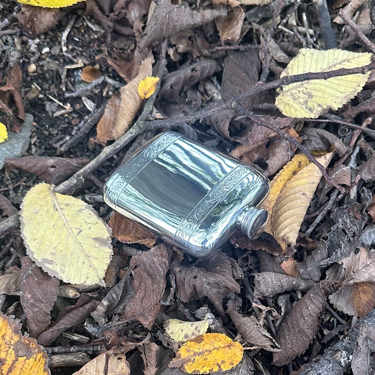 Celtic Bands Pewter Pocket Flask